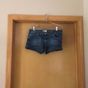 Denim short shorts